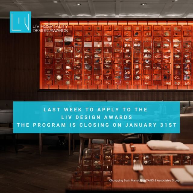 𝗖𝗔𝗟𝗟 𝗙𝗢𝗥 𝗘𝗡𝗧𝗥𝗜𝗘𝗦 - The LIV Awards is closing on January 31st, 2023.

Don't miss this opportunity to have your work recognized and celebrated by industry experts. Submit your projects before the final deadline ⇒ http://ow.ly/Co2C50Mw9Lw

#designawards #designcompetition #innovation #awards #livawards #hospitality #hospitalityawards #design #interiordesign #architecture #designer